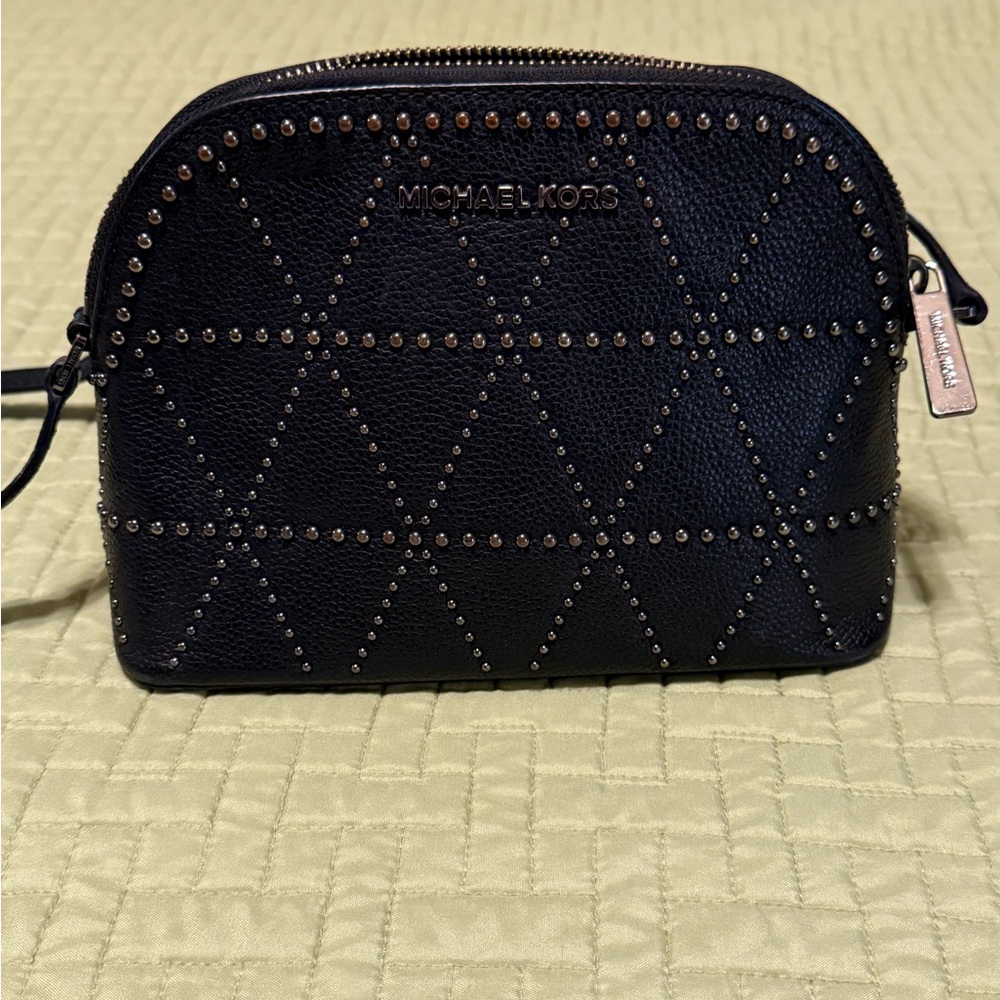 Michael Kors Black Studded Cross Body Purse